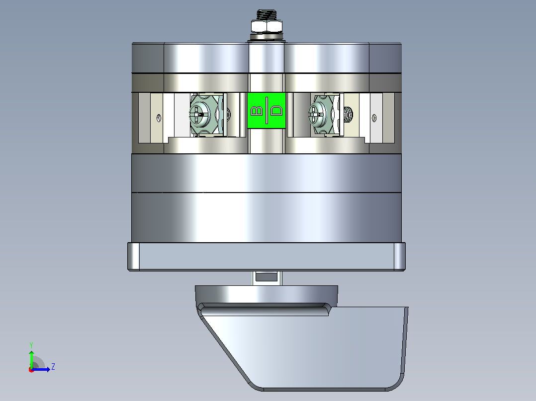 LW5D-16-1万能转换开关三维模型202011左视图