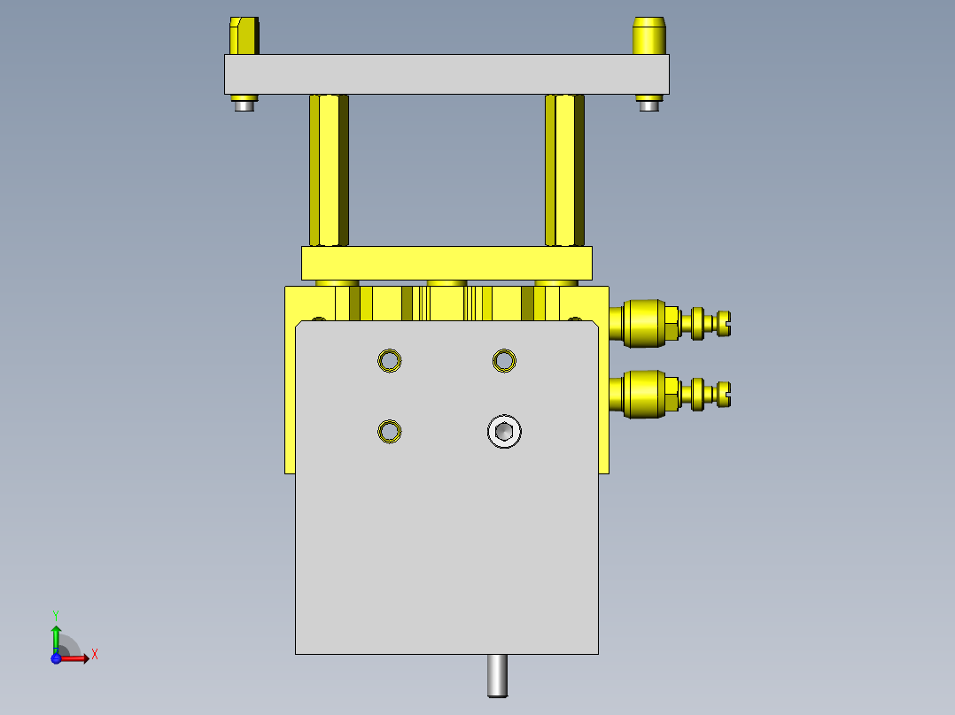 托盘定位机构前视图