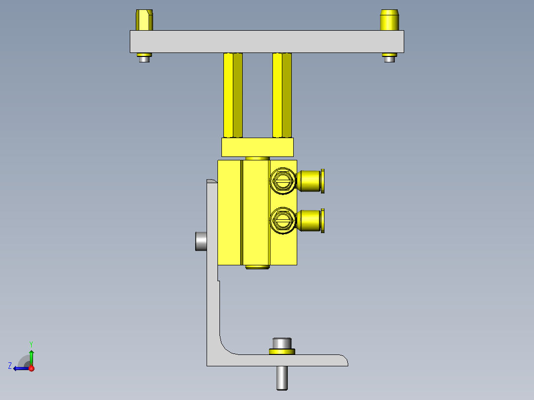 托盘定位机构右视图