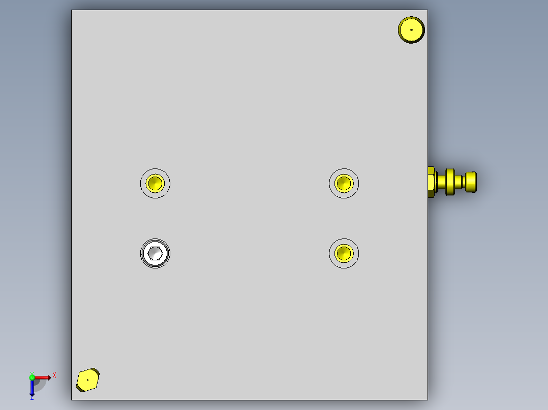 托盘定位机构俯视图