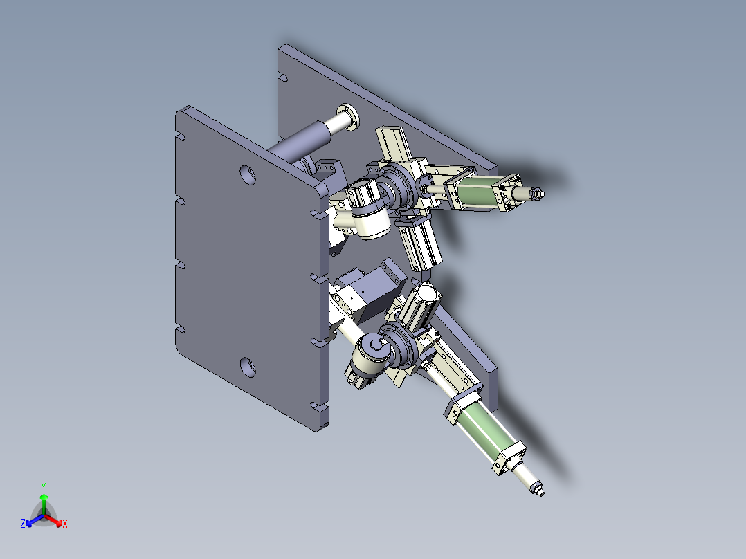 重型车V型推力杆热压夹具