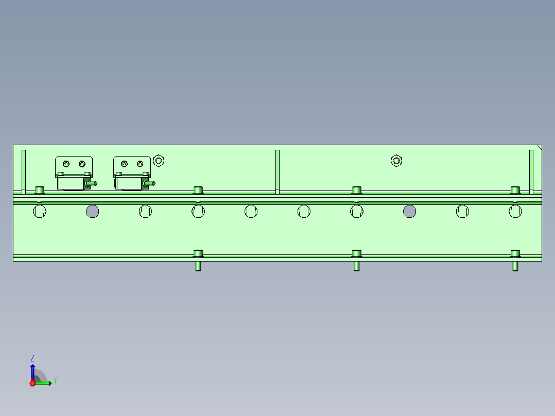 弹簧式释放装置前视图