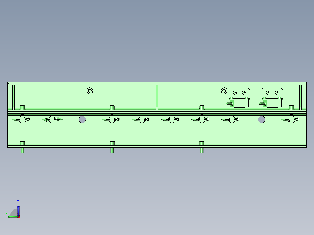弹簧式释放装置后视图