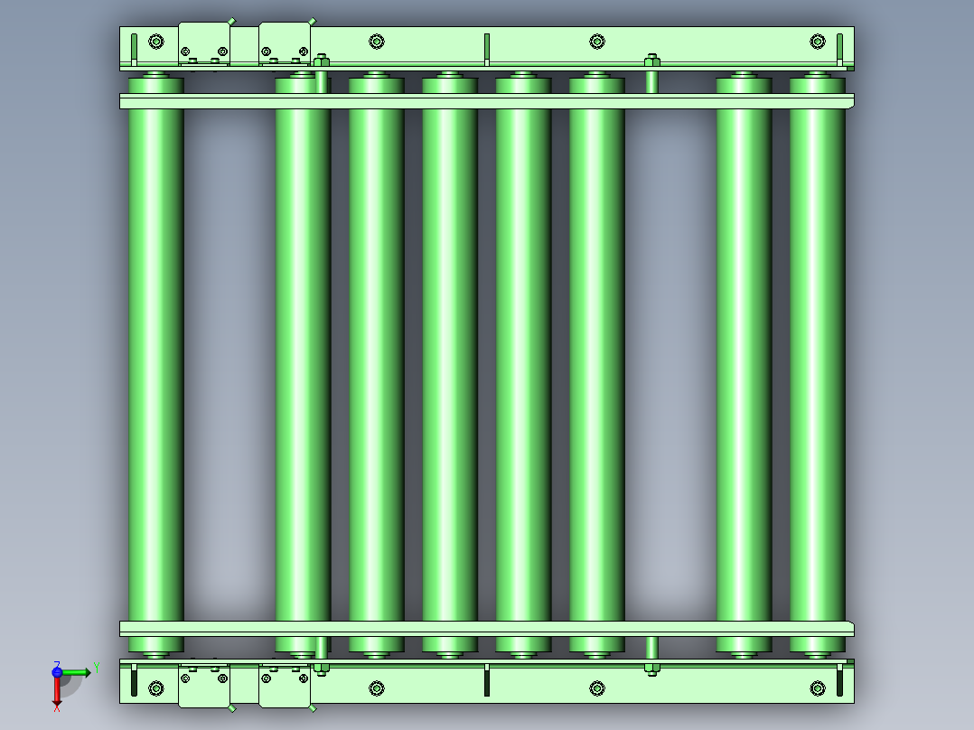 弹簧式释放装置俯视图