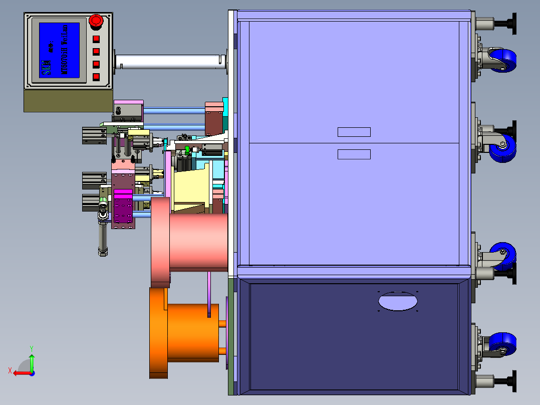 塑胶铆钉组装机后视图