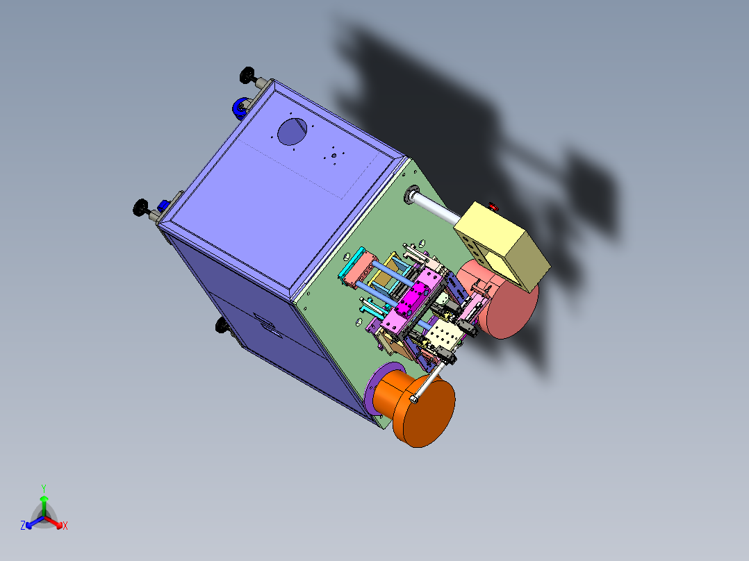 塑胶铆钉组装机正等轴测图