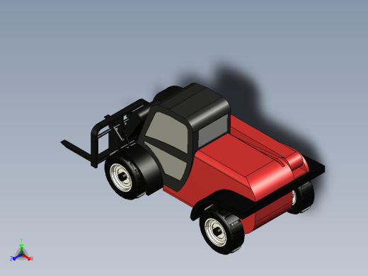 工程叉车3D模型3D模型