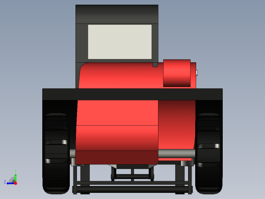 工程叉车3D模型3D模型右视缩略图