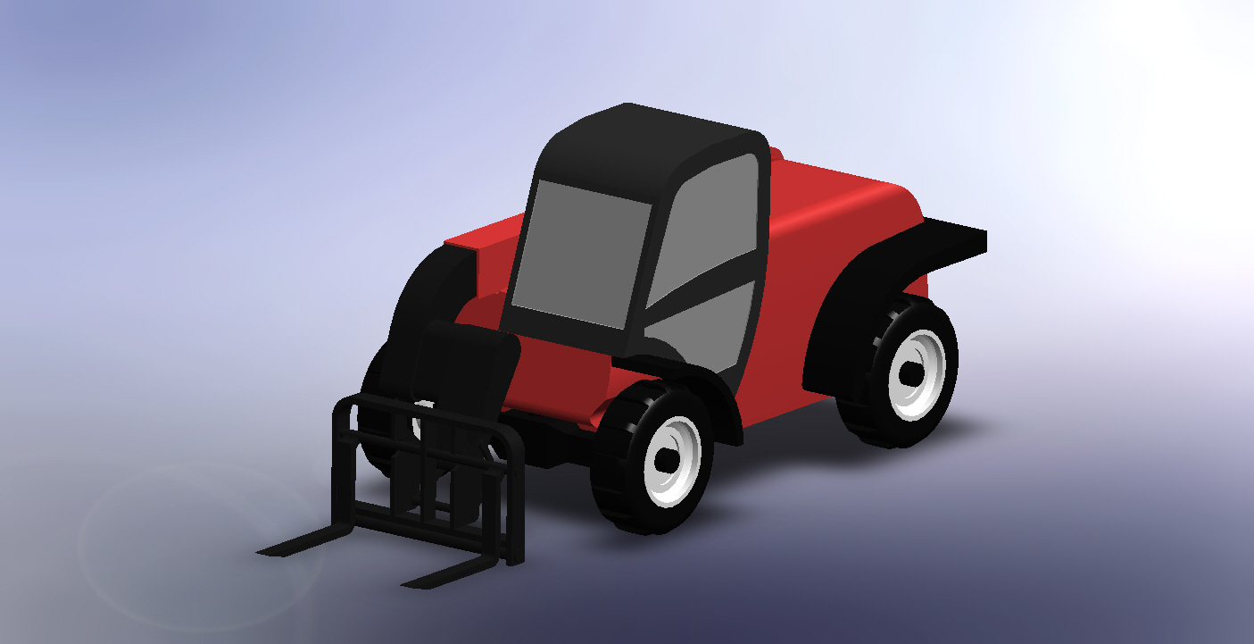 工程叉车3D模型3D模型