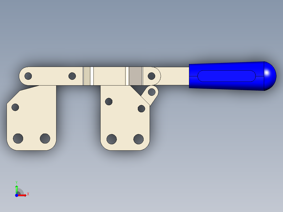 SolidWorks快速夹钳前视图