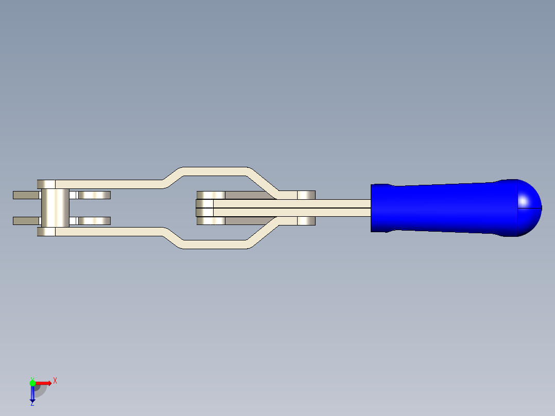 SolidWorks快速夹钳俯视图