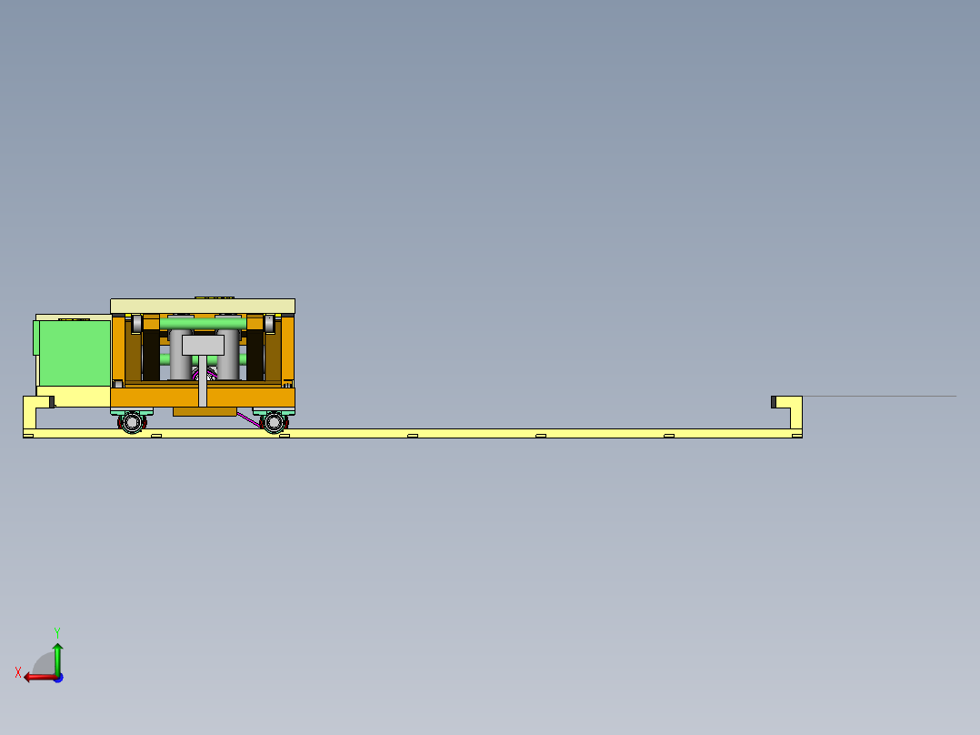 F416 液压升降台sw后视图