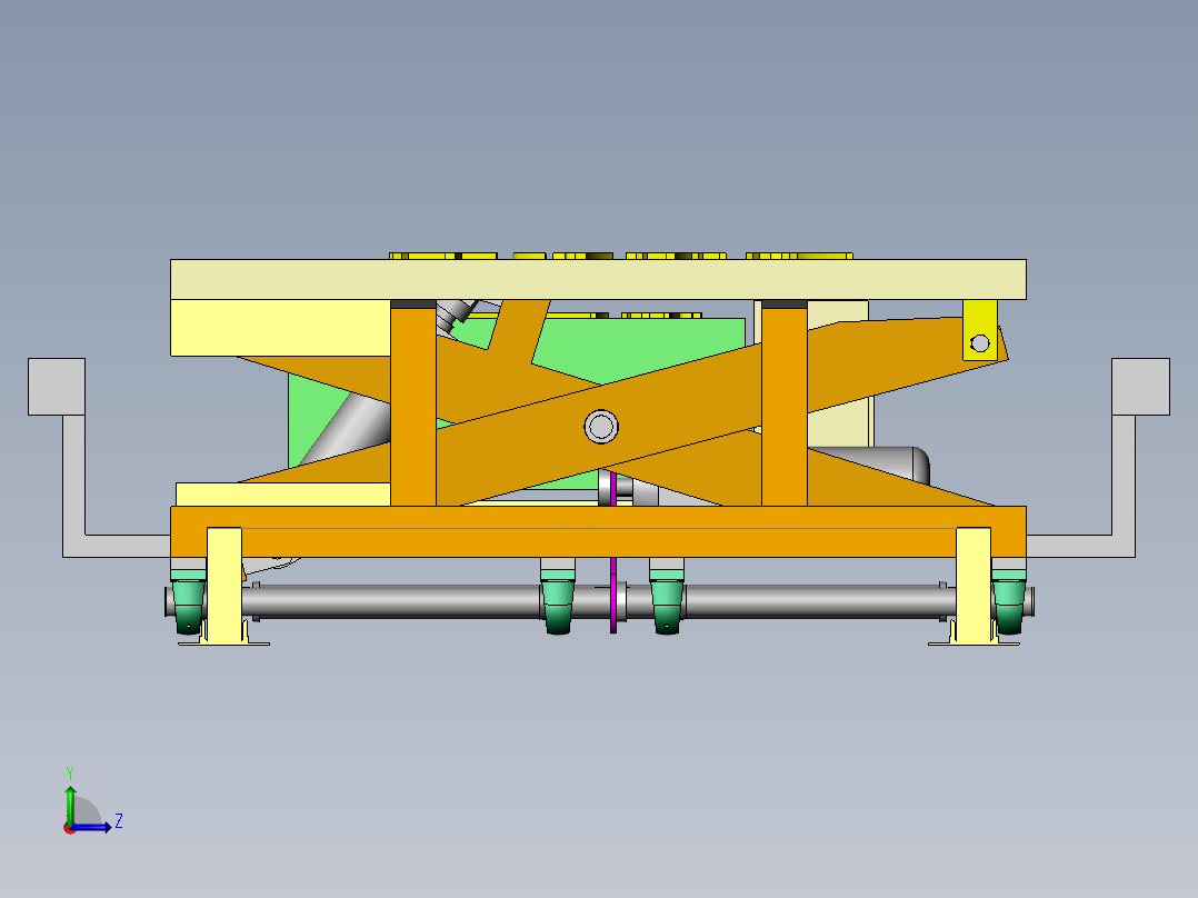 F416 液压升降台sw左视图