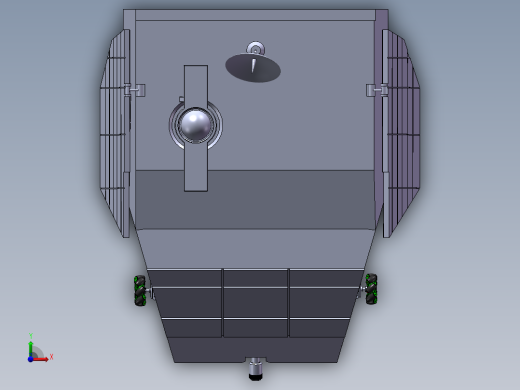 基于四杆机构轮足复合式机器人3d图纸全套麦克纳姆四驱轮2d+3d图前视缩略图