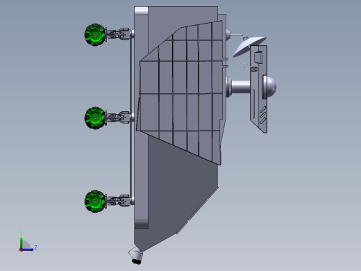基于四杆机构轮足复合式机器人3d图纸全套麦克纳姆四驱轮2d+3d图左视缩略图