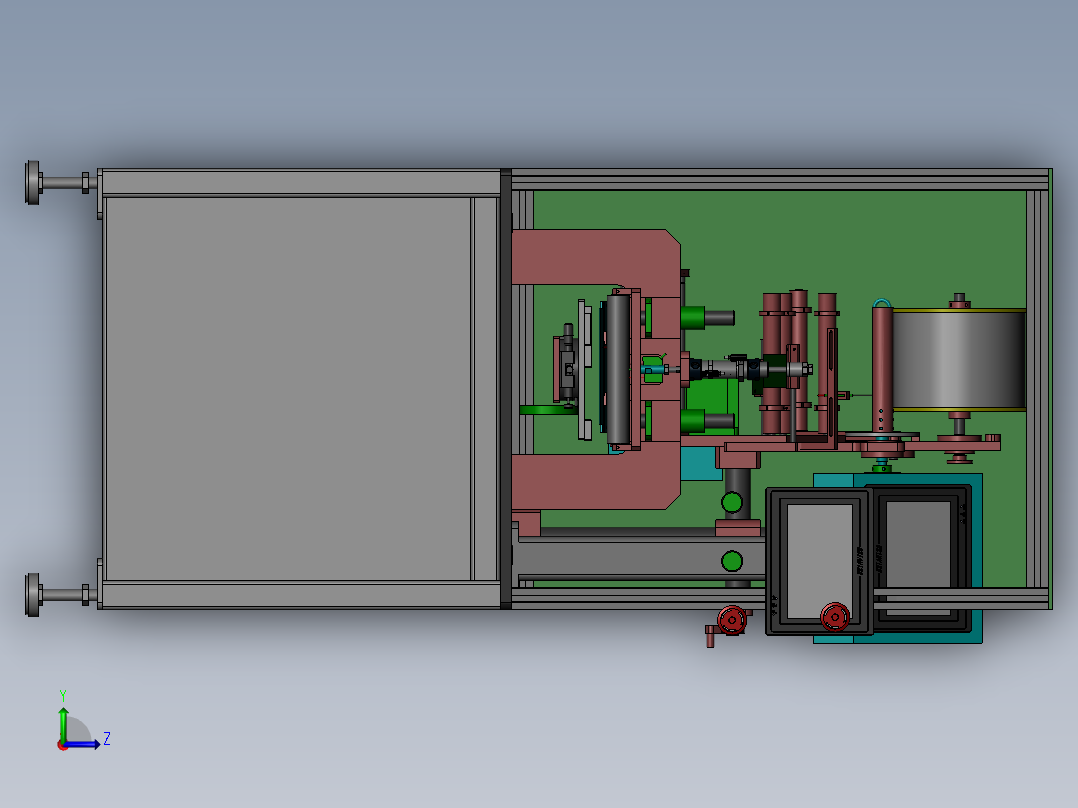 自动贴膜机 带工程图左视图