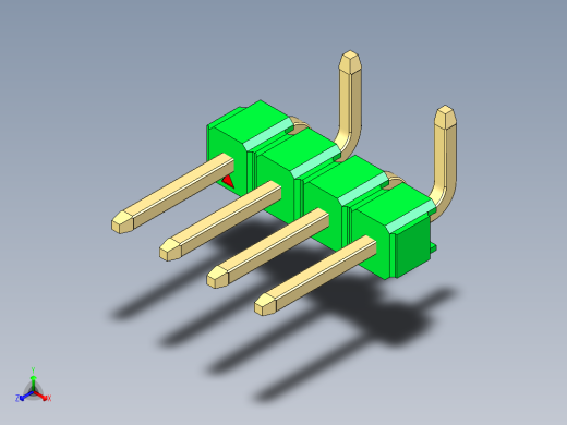 彩色公排针 100mil 2.54mm 系列-DS1022_green_04p_100mil_Type_SMT_R2_rev1.0