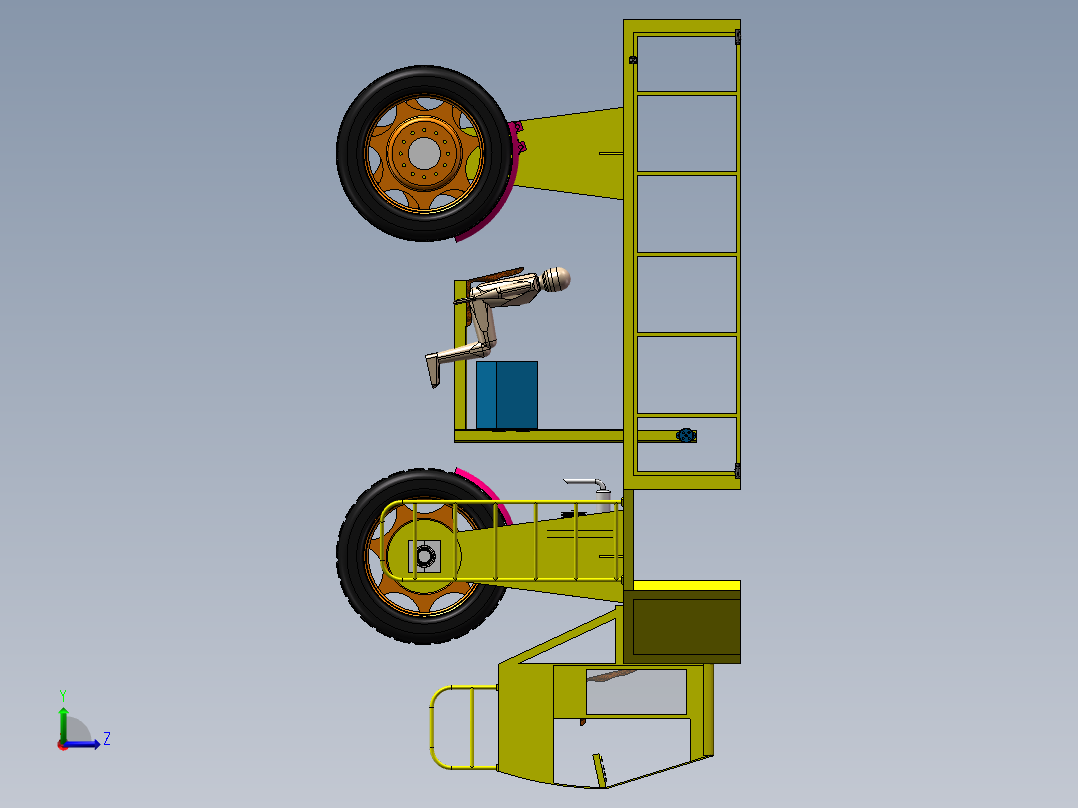 半人工烟叶采收机120左视图
