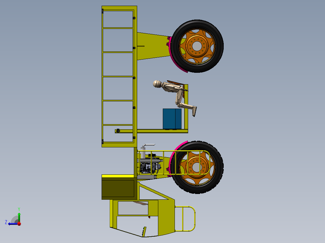 半人工烟叶采收机120右视图