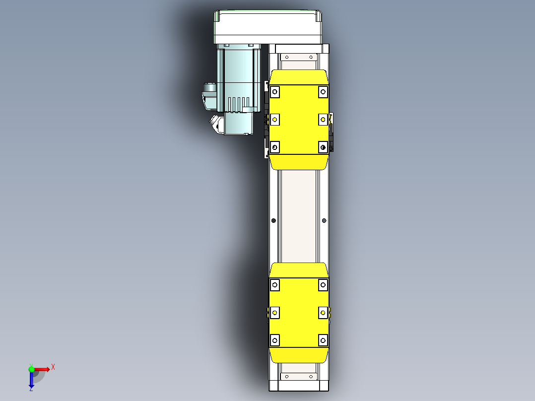 GTH内嵌丝杆全封闭GTH8S-BL-400W俯视图