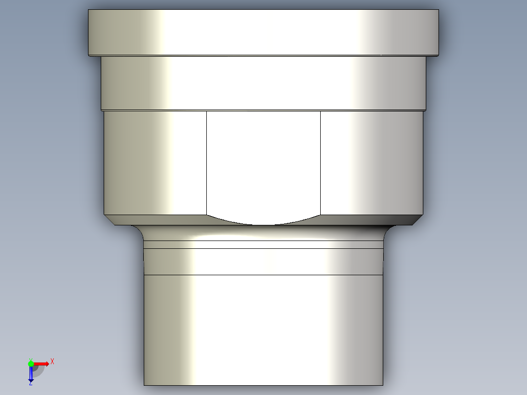 19QBRX 男性在a316l不锈钢螺纹管接头俯视图