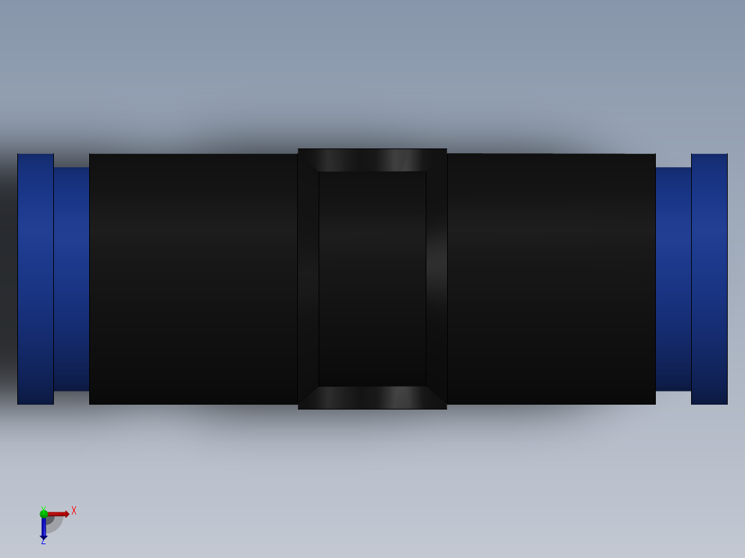 Ø8 - UNIÃO RETA (C00200800)俯视图