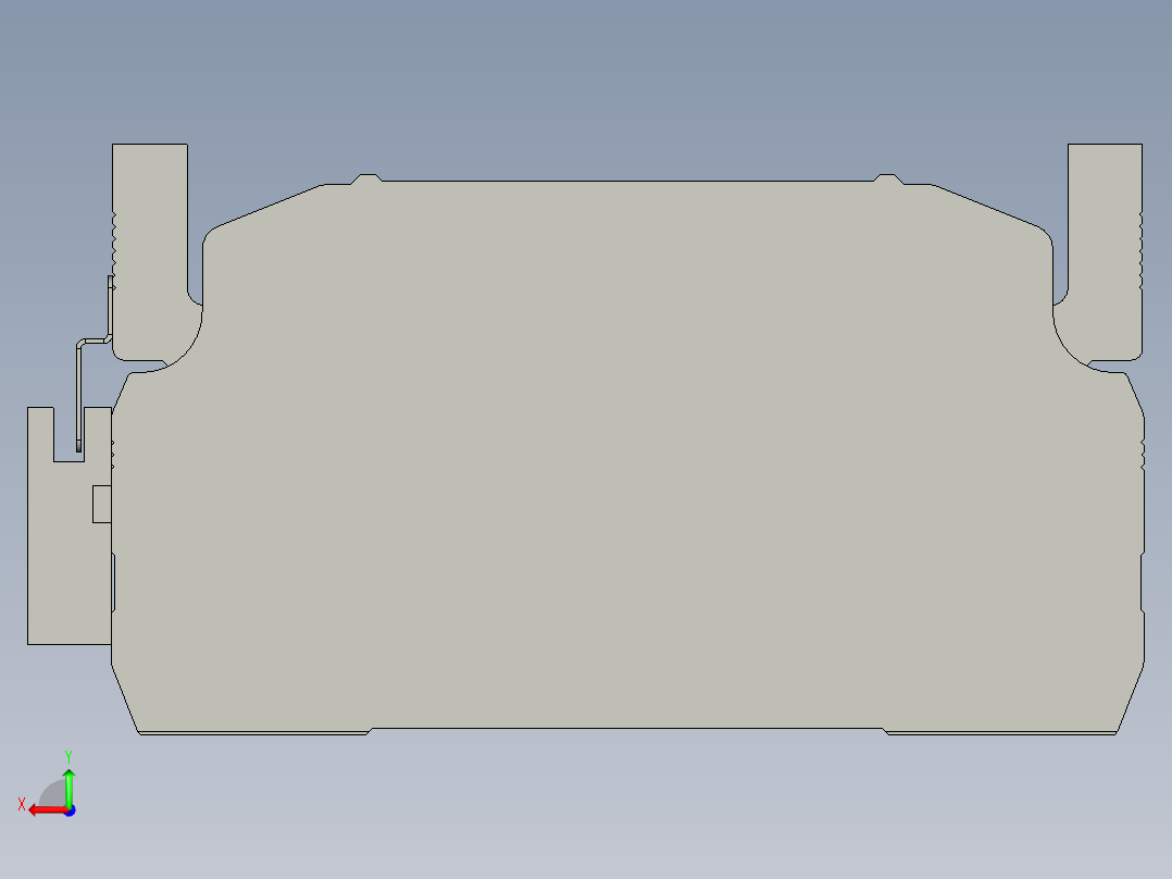 直线模组LHA17-S850-M设计图纸后视图