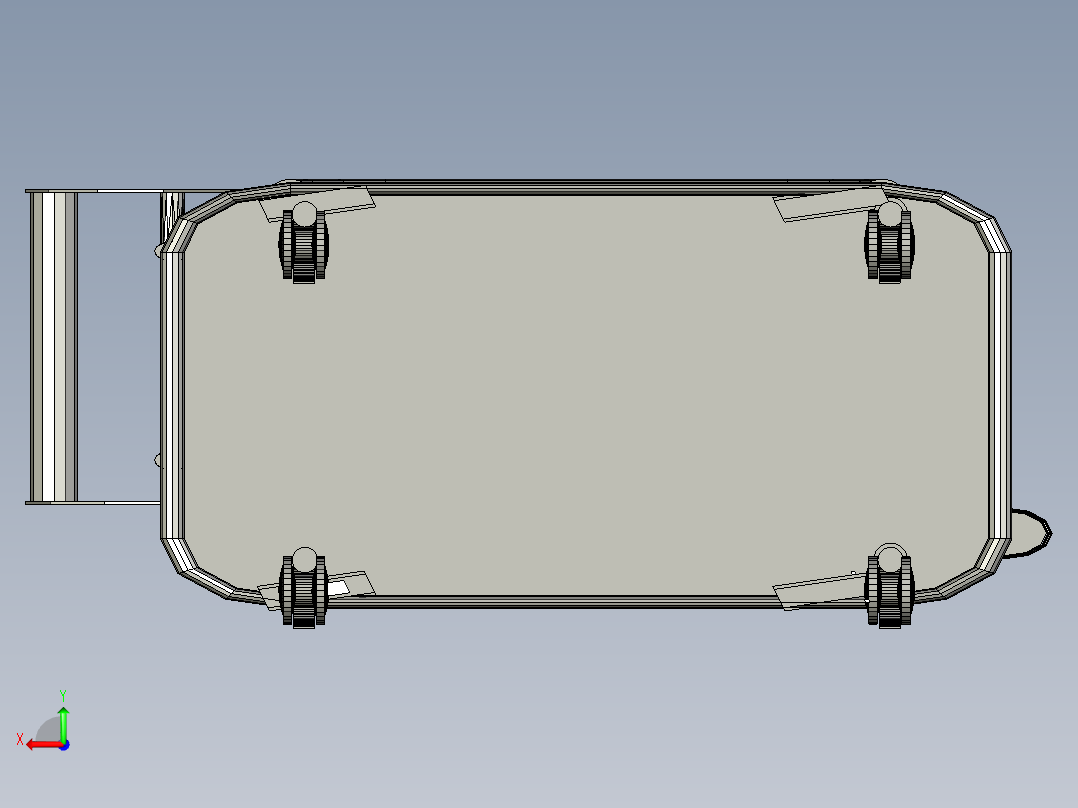 医疗服务手推车 3后视图