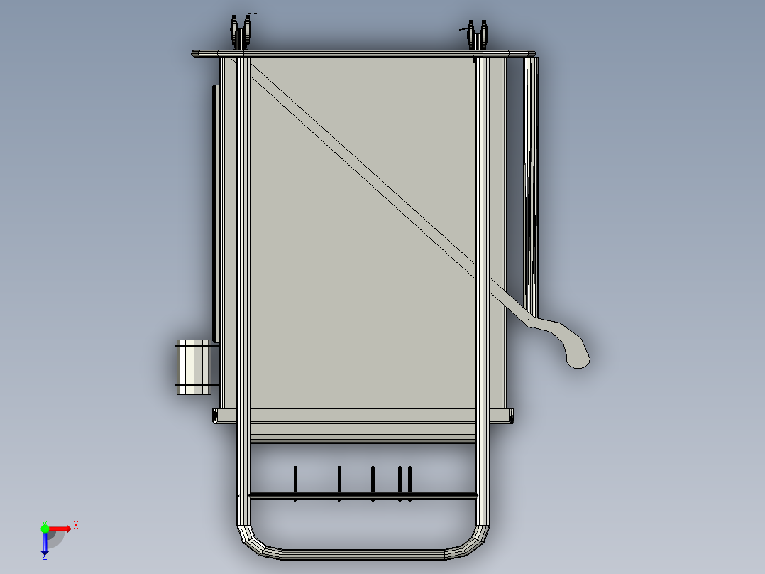 医疗服务手推车 3俯视图