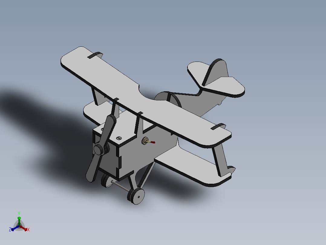 激光切割玩具固定翼飞机模型