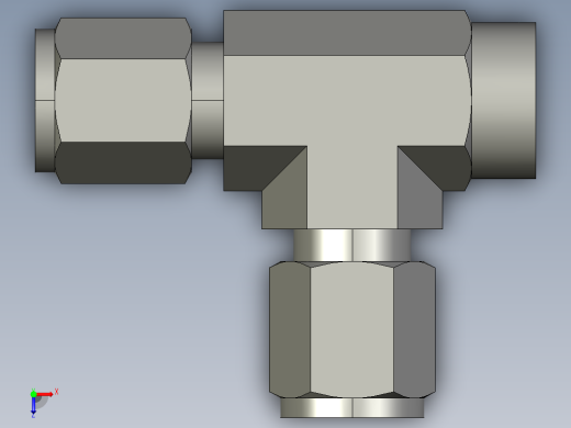 卡套式工业通用硬管接头6_mbu-s俯视缩略图