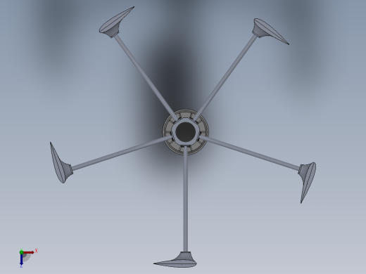 H型垂直轴风力发电机三维俯视缩略图