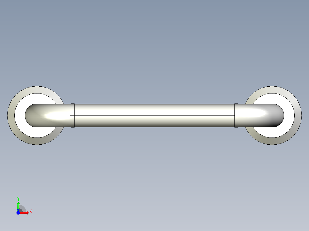 取手(不銹鋼)EB(A)-3D多系列多零件图纸模型前视图