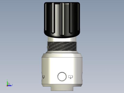 4端口单级管线调节器用于纯净、惰性、易燃、氧化性气体和气体混合物的气体供应系统左视缩略图