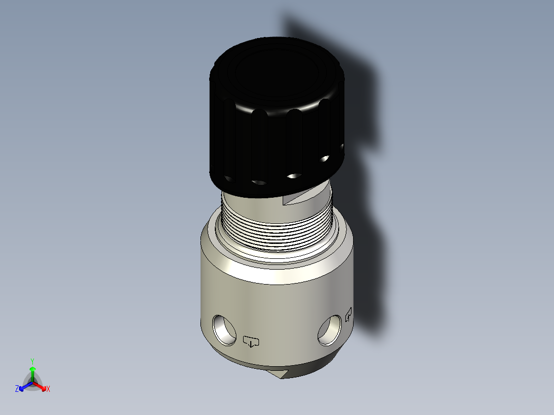4端口单级管线调节器用于纯净、惰性、易燃、氧化性气体和气体混合物的气体供应系统正等轴测图