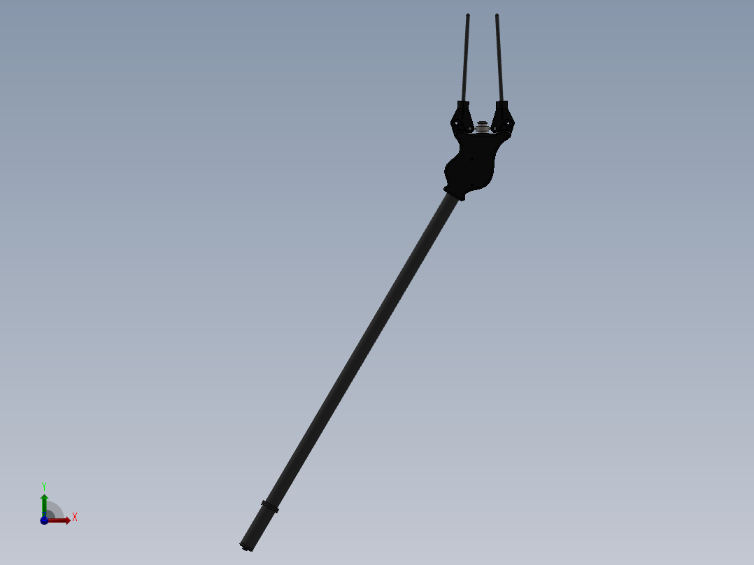 橄榄收获机构3D模型图纸 Solidworks设计前视图