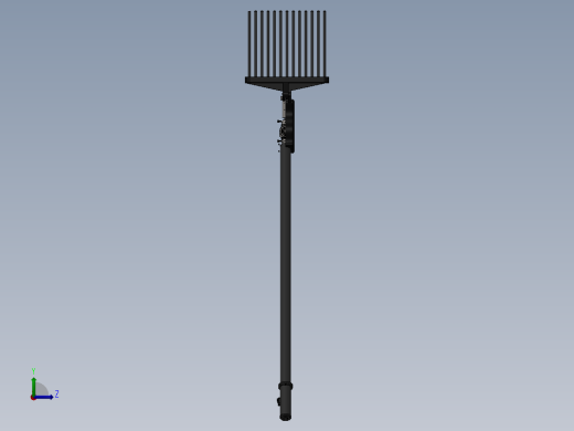 橄榄收获机构3D模型图纸 Solidworks设计左视缩略图