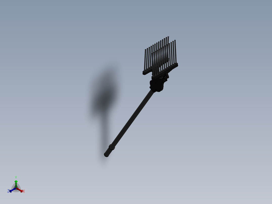 橄榄收获机构3D模型图纸 Solidworks设计正等轴测图