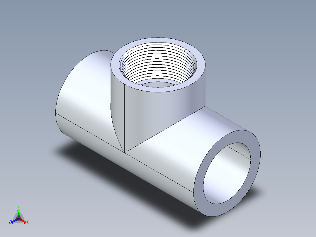 聚氯乙烯配件03-Sch80_Tee_SxSxFPT_802-015_1.5in主视图