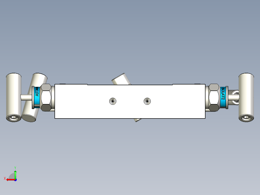 Astava型5阀歧管后视图