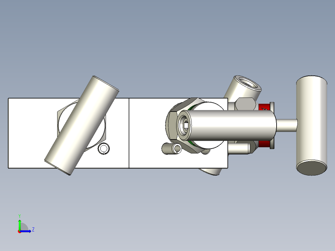 Astava型5阀歧管左视图