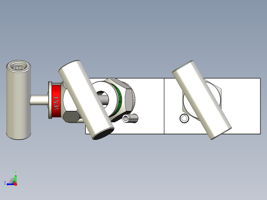 Astava型5阀歧管右视图