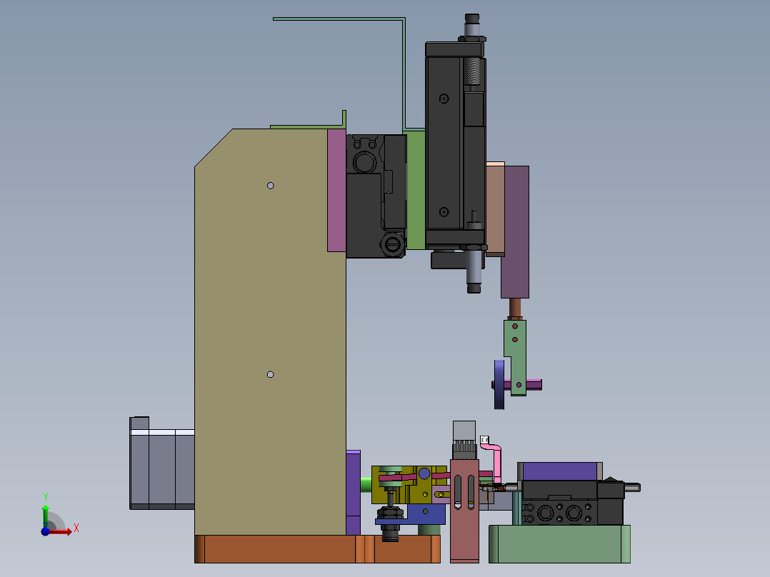 聚合物电池FPC桌面式半自动折弯机前视图
