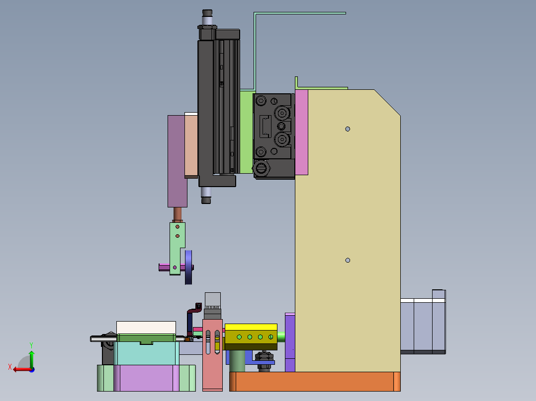 聚合物电池FPC桌面式半自动折弯机后视图