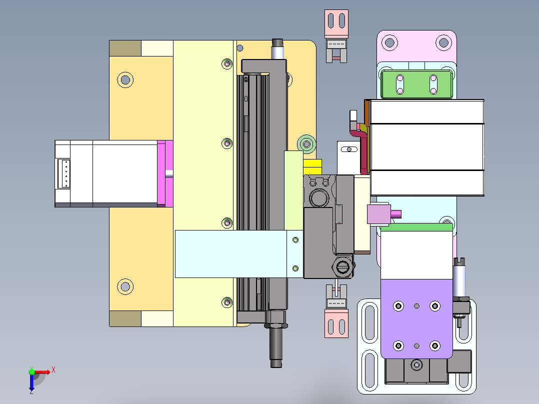 聚合物电池FPC桌面式半自动折弯机俯视图