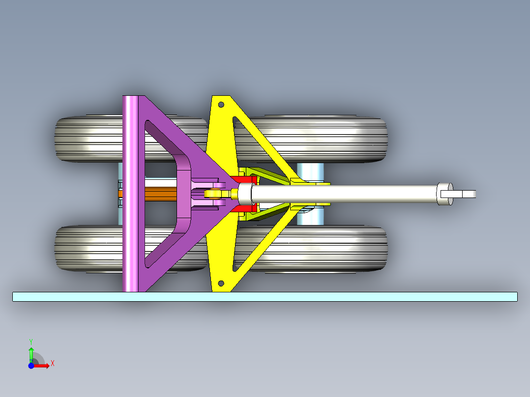M-50 后起落架前视图
