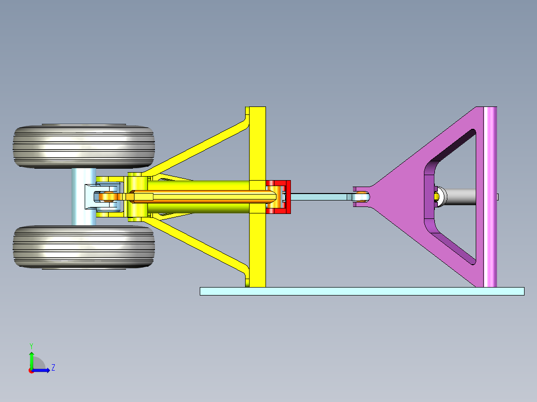 M-50 后起落架左视图