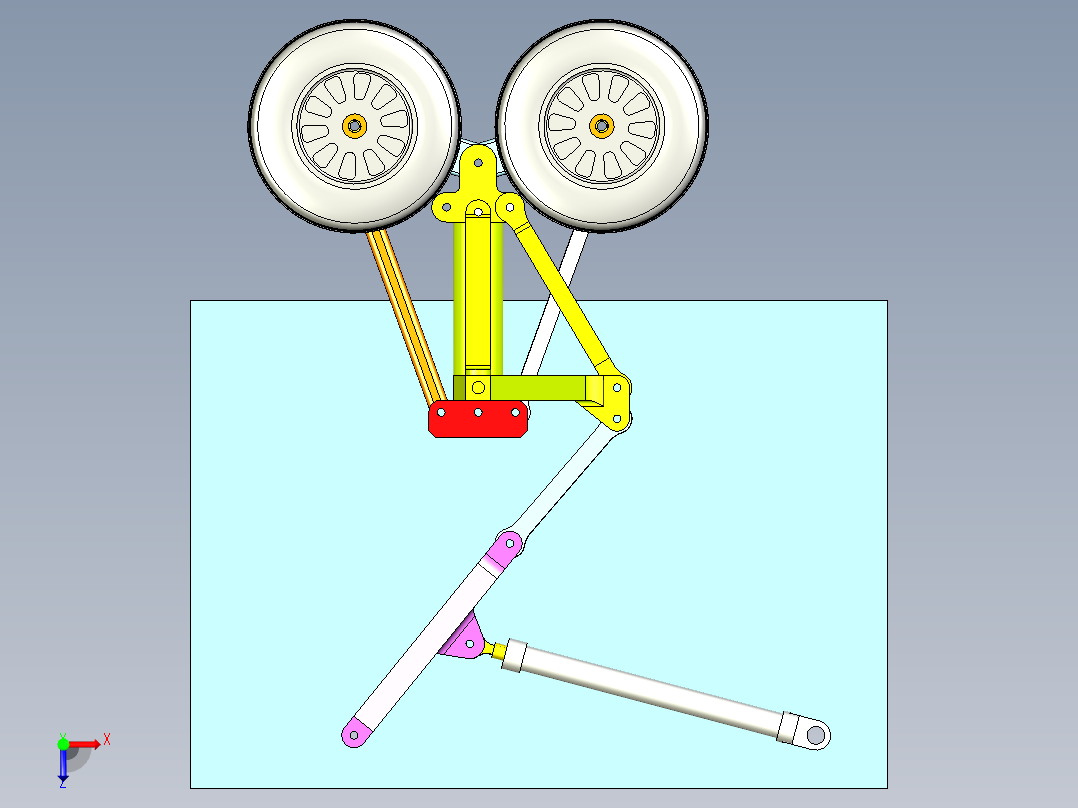 M-50 后起落架俯视图