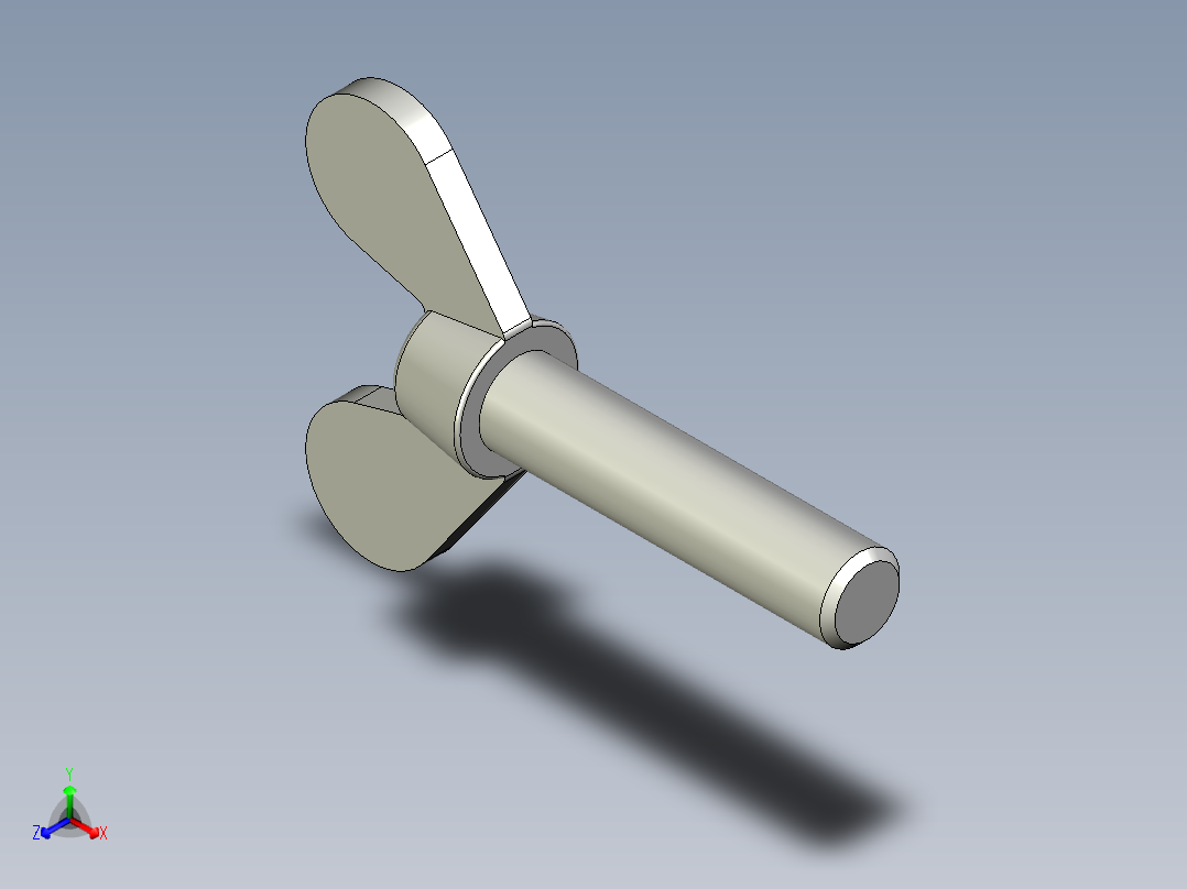 带耳螺钉-DIN_316_Wing_screws_8x1.25x35-31-12.5_39_2.8_20_8.stp正等轴测图