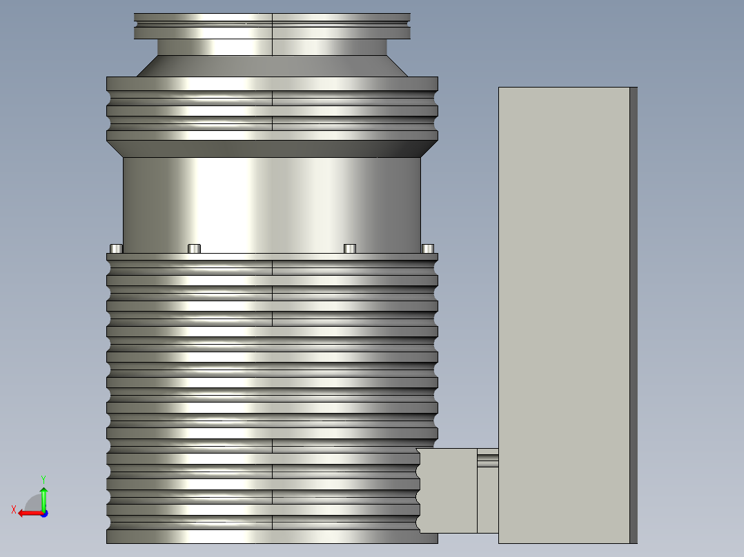 磁悬浮分子泵_TURBOVAC MAG W300 iP 100 ISO-K后视图